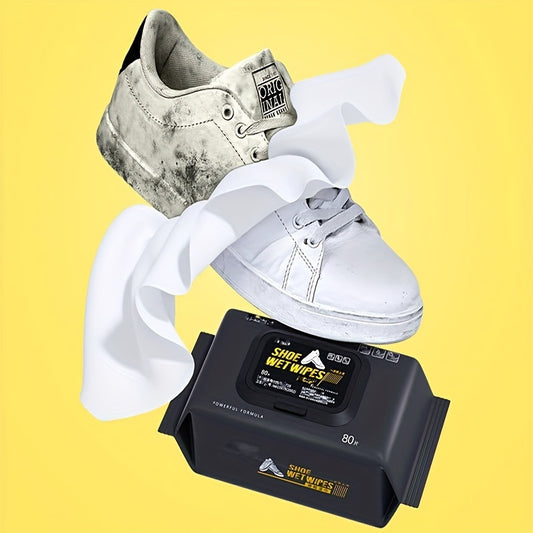 80 Stück/Beutel Schuhreinigungstücher, Einweg-Wasser-freie Entflechtungstücher für weiße Schuhe, Sportschuhe