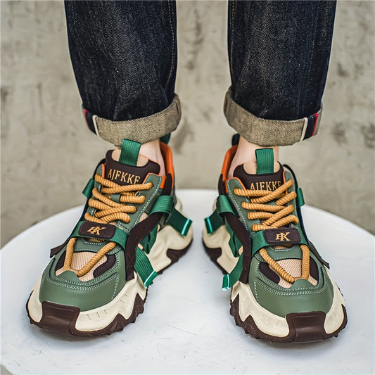 Lässige, coole Sneakers in gemischten Farben für Herren, verschleißfeste Plateau-Sneaker für Frühling und Sommer