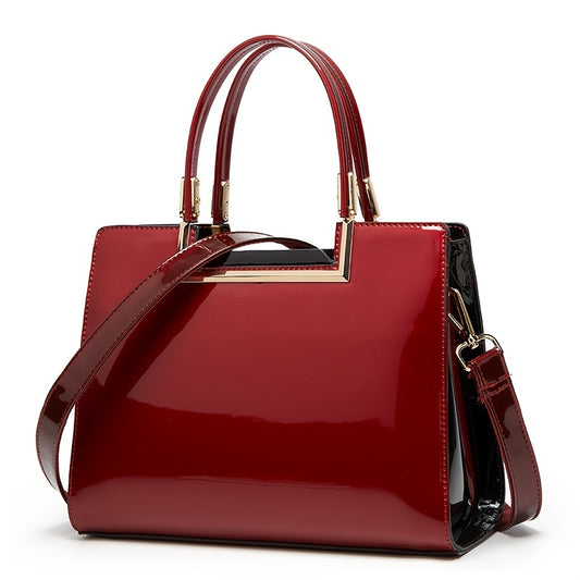 Modische Einkaufstasche mit Reißverschluss, elegante große Damenhandtasche, vielseitige Umhängetasche mit Reißverschlusstasche