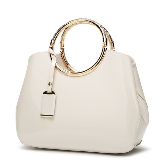 Elegante Einkaufstasche mit Reißverschluss, trendige große Handtasche für Damen, lässige Umhängetasche für die Arbeit