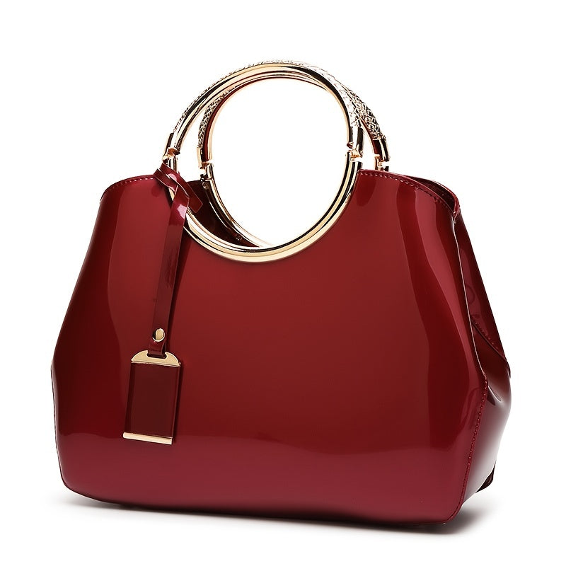 Elegante Einkaufstasche mit Reißverschluss, trendige große Handtasche für Damen, lässige Umhängetasche für die Arbeit