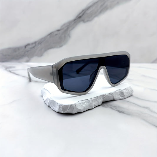 Große einteilige modische Sonnenbrille für Damen und Herren, Retro-Jelly-Farbe, blendfreier Sonnenschutz zum Wandern, Strandreisen