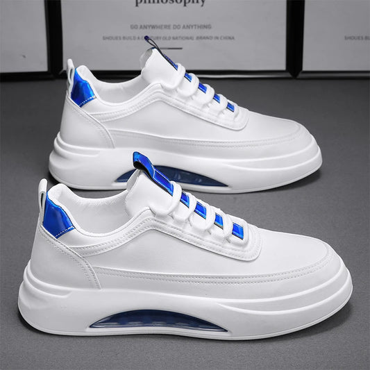 Weiß & Blau Luxus Herren Sneakers Schuhe