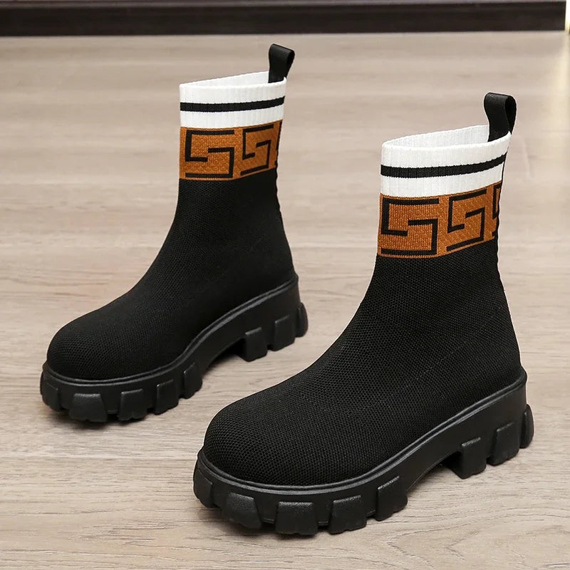 Autumn Winter New Couple Socks Shoes Women Thick-soled Casual