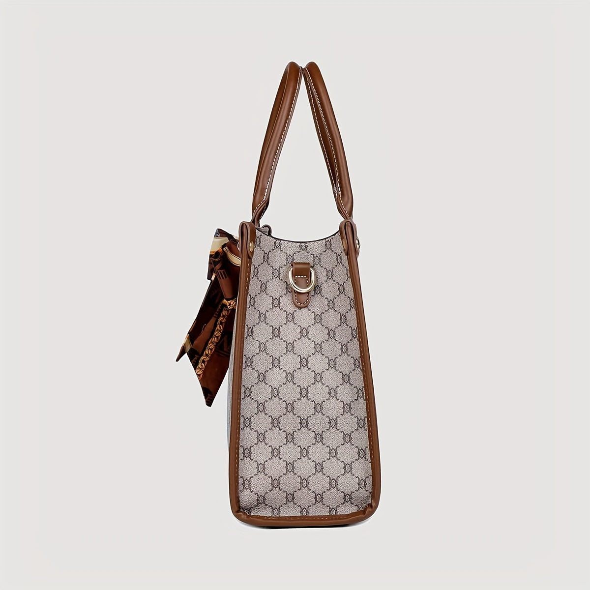 Klassische Quadratische Handtasche Im Farbblockdesign, Umhängetasche Mit Geometrischem Retro-Muster, Klassische Damen-Umhängetasche Aus PU-Leder