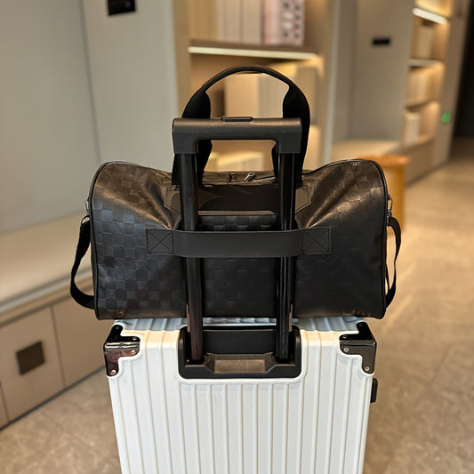 Schwarze Minimalistische Reisetasche, Leichte Übernachtungs-Reißverschlusshandtasche, Vielseitige Sport-Fitness-Tasche